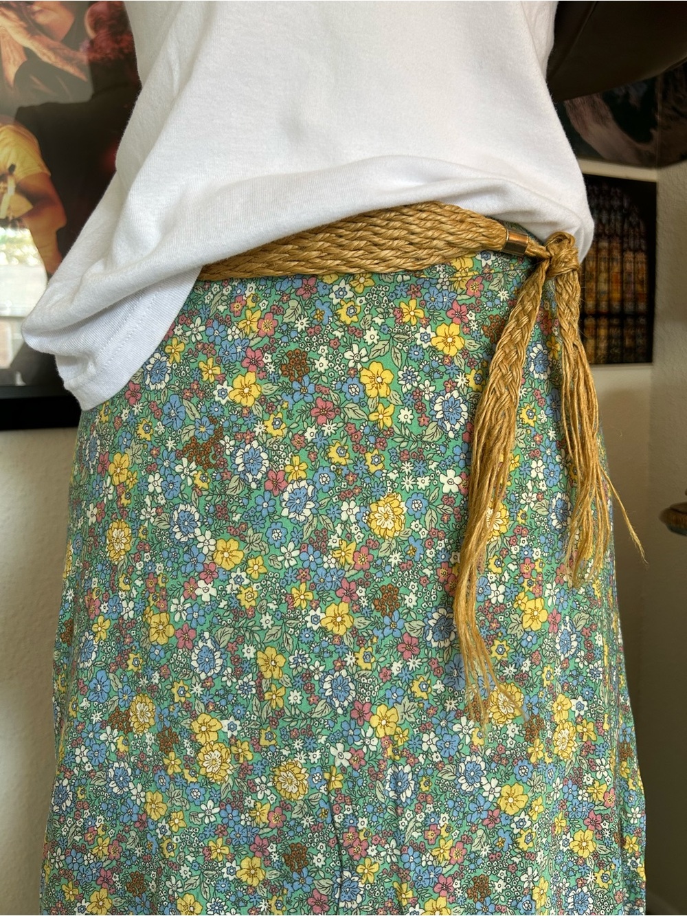 Natural Life Maxi Skirt Side-Slit Floral Size S Boho Cottagecore Fairy Festival - Picture 3 of 12